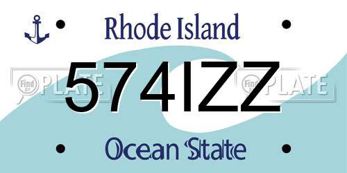574IZZ Rhode Island License Plate