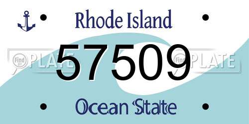 57509 Rhode Island License Plate