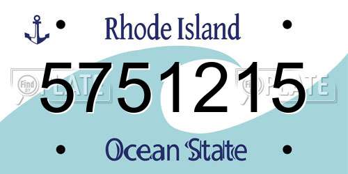 5751215 Rhode Island License Plate