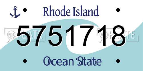 5751718 Rhode Island License Plate