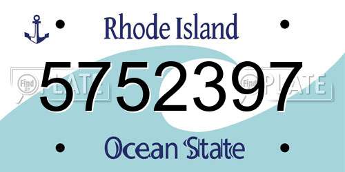 5752397 Rhode Island License Plate