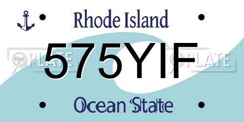575YIF Rhode Island License Plate