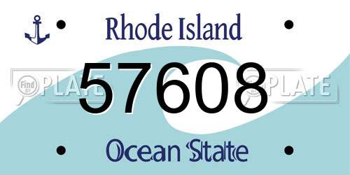 57608 Rhode Island License Plate