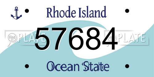 57684 Rhode Island License Plate