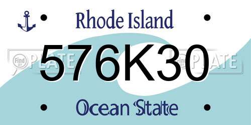 576K30 Rhode Island License Plate