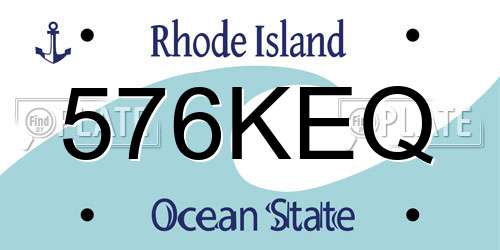 576KEQ Rhode Island License Plate