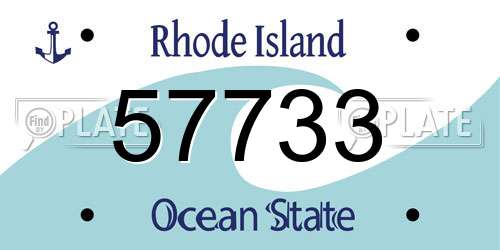 57733 Rhode Island License Plate