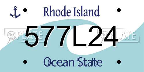577L24 Rhode Island License Plate