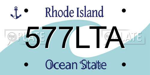 577LTA Rhode Island License Plate