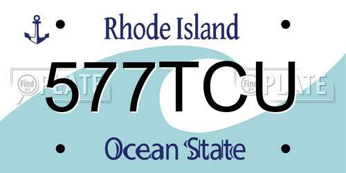 577TCU Rhode Island License Plate
