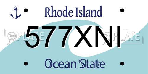 577XNI Rhode Island License Plate