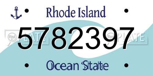 5782397 Rhode Island License Plate