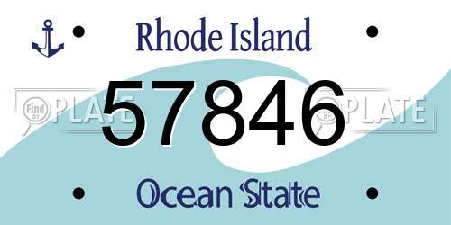 57846 Rhode Island License Plate