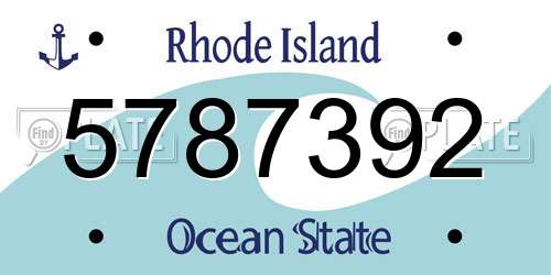 5787392 Rhode Island License Plate