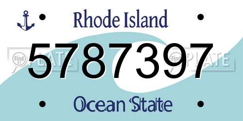 5787397 Rhode Island License Plate