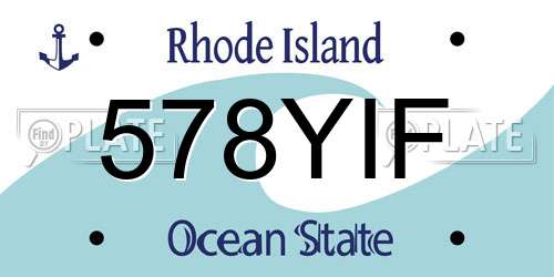 578YIF Rhode Island License Plate