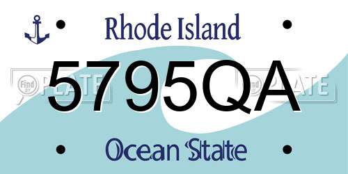 5795QA Rhode Island License Plate