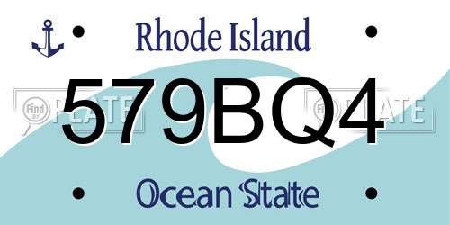 579BQ4 Rhode Island License Plate