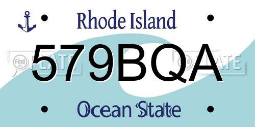 579BQA Rhode Island License Plate