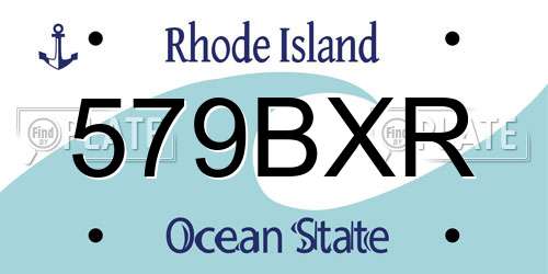 579BXR Rhode Island License Plate