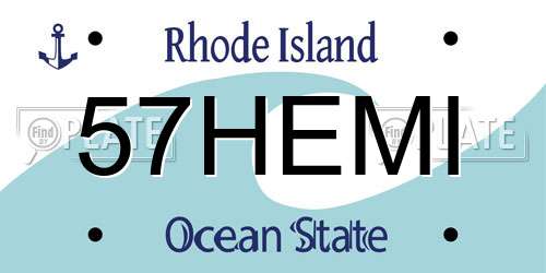 57HEMI Rhode Island License Plate