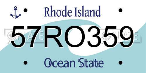 57RO359 Rhode Island License Plate