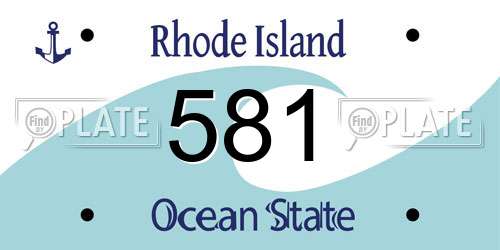 581 Rhode Island License Plate