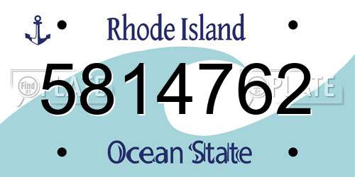 5814762 Rhode Island License Plate