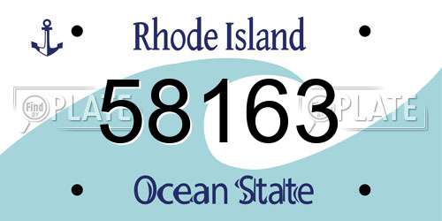 58163 Rhode Island License Plate