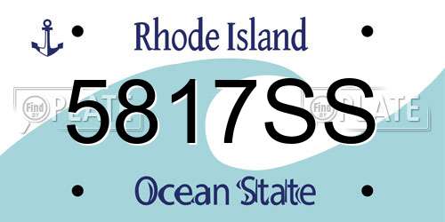 5817SS Rhode Island License Plate