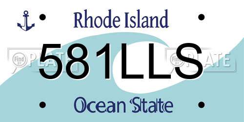 581LLS Rhode Island License Plate