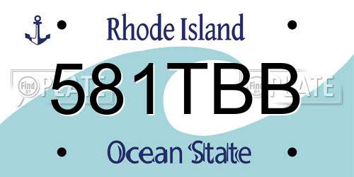 581TBB Rhode Island License Plate