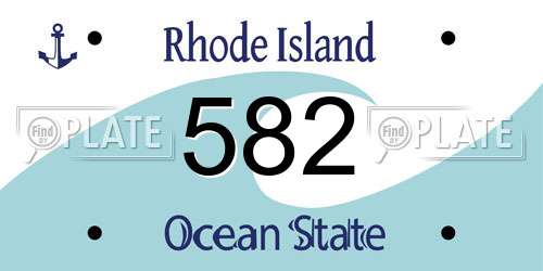 582 Rhode Island License Plate