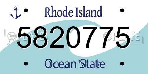 5820775 Rhode Island License Plate