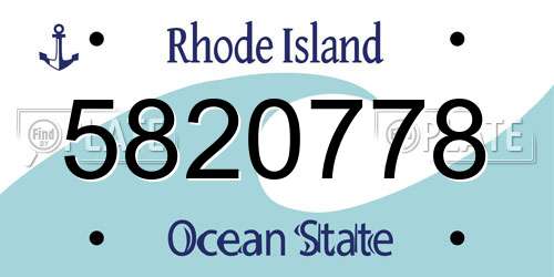 5820778 Rhode Island License Plate