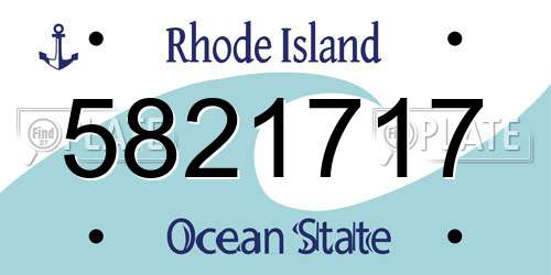 5821717 Rhode Island License Plate