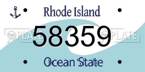 58359 Rhode Island License Plate