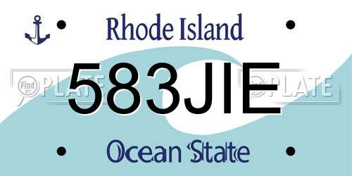 583JIE Rhode Island License Plate