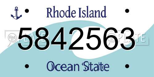5842563 Rhode Island License Plate