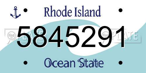 5845291 Rhode Island License Plate