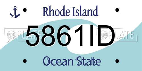 5861ID Rhode Island License Plate