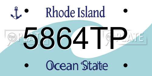 5864TP Rhode Island License Plate