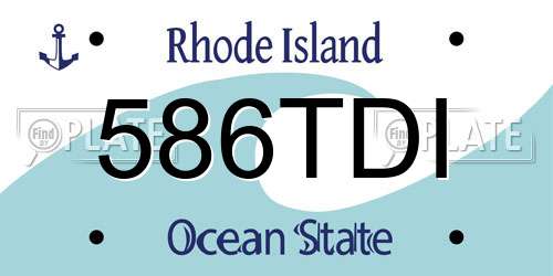 586TDI Rhode Island License Plate
