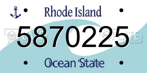 5870225 Rhode Island License Plate