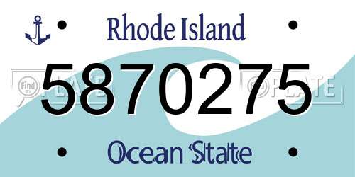 5870275 Rhode Island License Plate