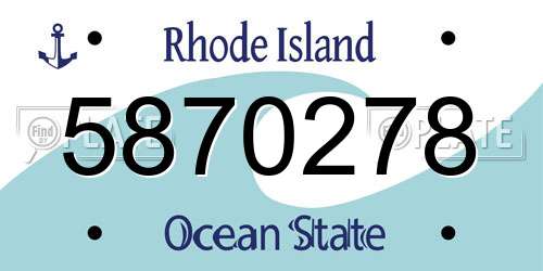5870278 Rhode Island License Plate
