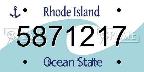 5871217 Rhode Island License Plate