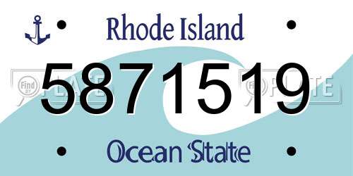 5871519 Rhode Island License Plate