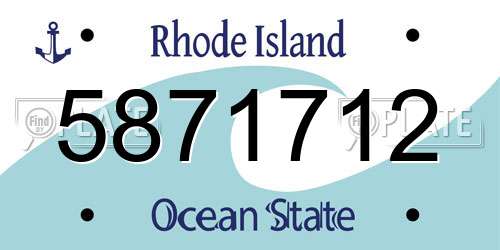 5871712 Rhode Island License Plate