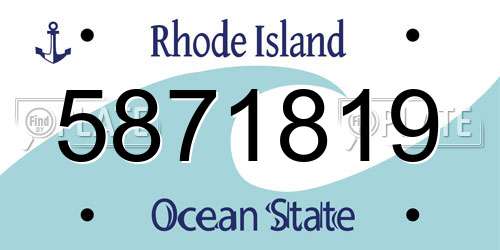5871819 Rhode Island License Plate